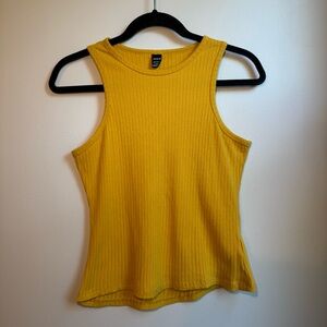 Mustard Yellow Ribbed Tank 106